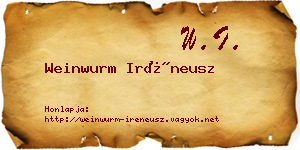 Weinwurm Iréneusz névjegykártya